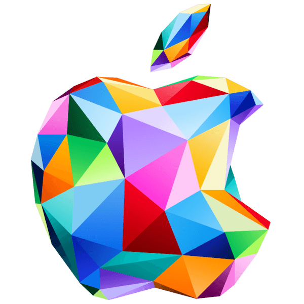 Разноцветный геометрический знак Apple Gift Card