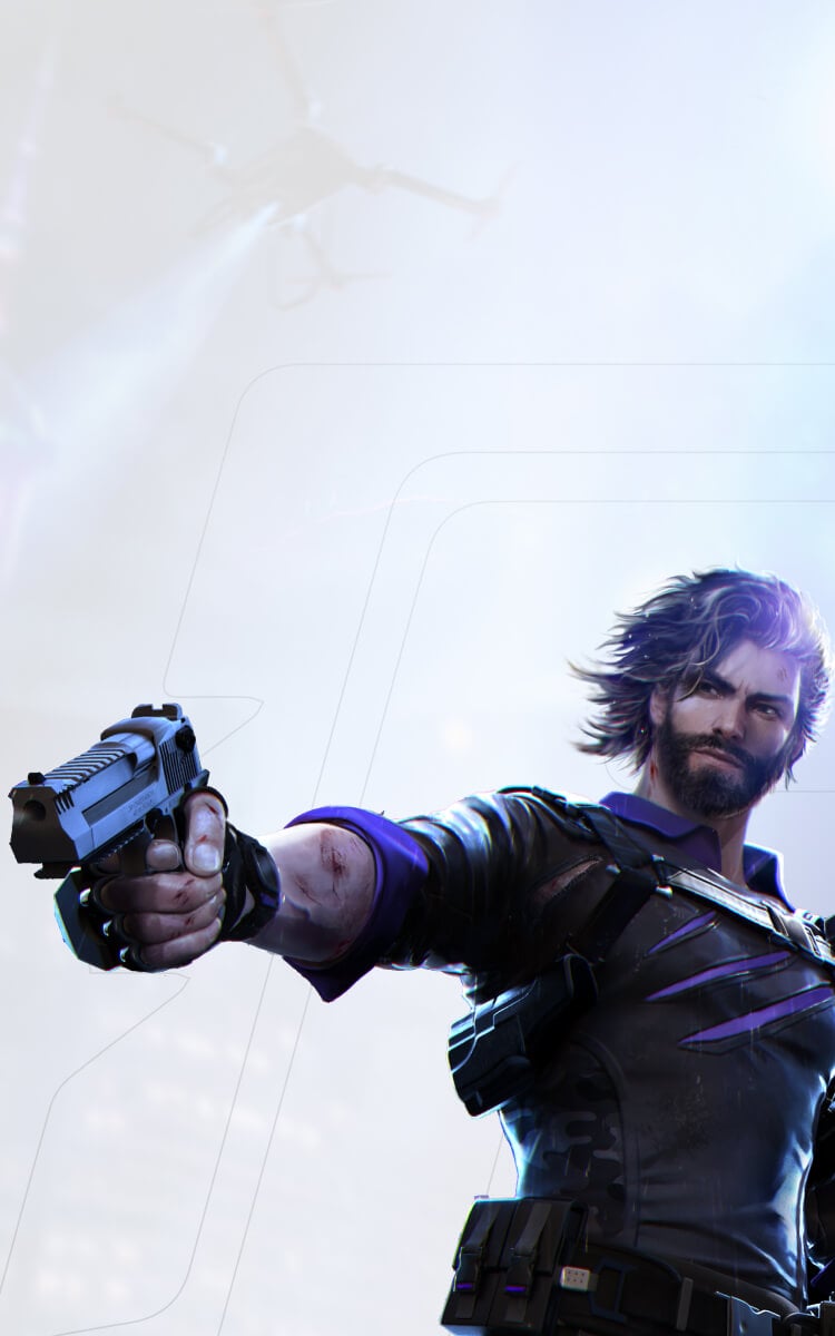 Персонаж Free Fire с пистолетом
