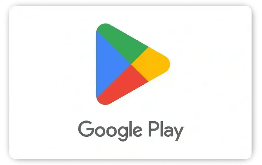 Фирменный разноцветный знак Google Play