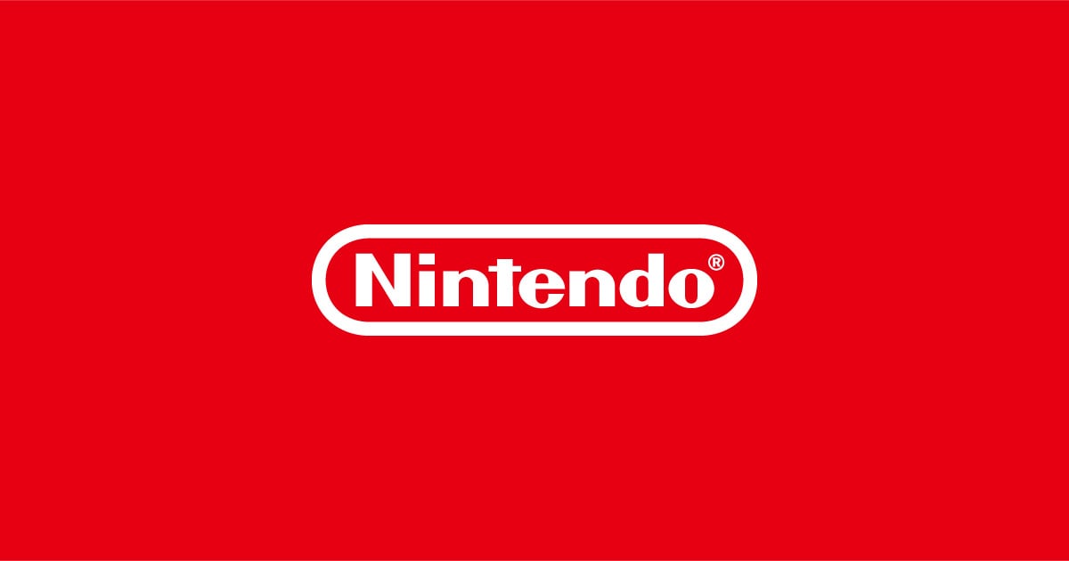 Белый логотип Nintendo на красном фоне