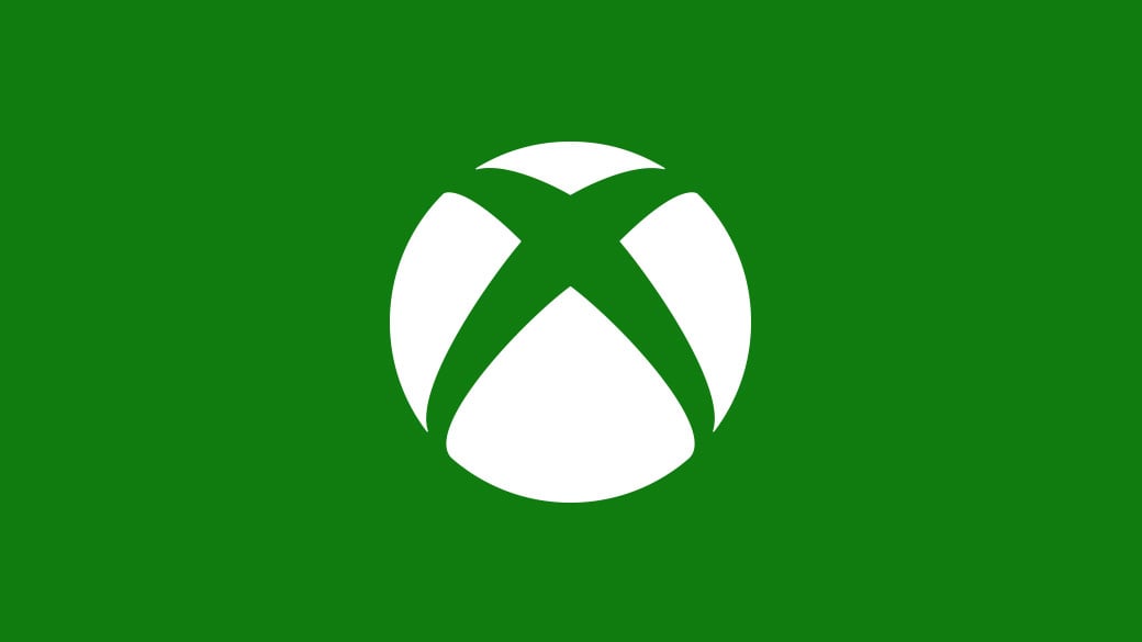Белый знак Xbox на фирменном зелёном фоне